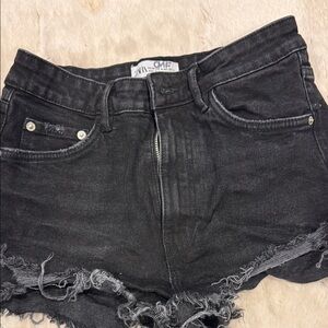 ZARA Black Denim Women's Shorts size 4